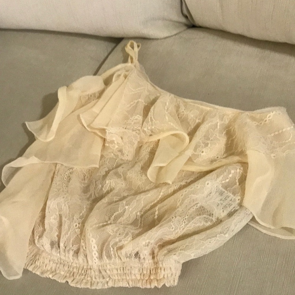 NWOT Kimchee blue one shoulder top